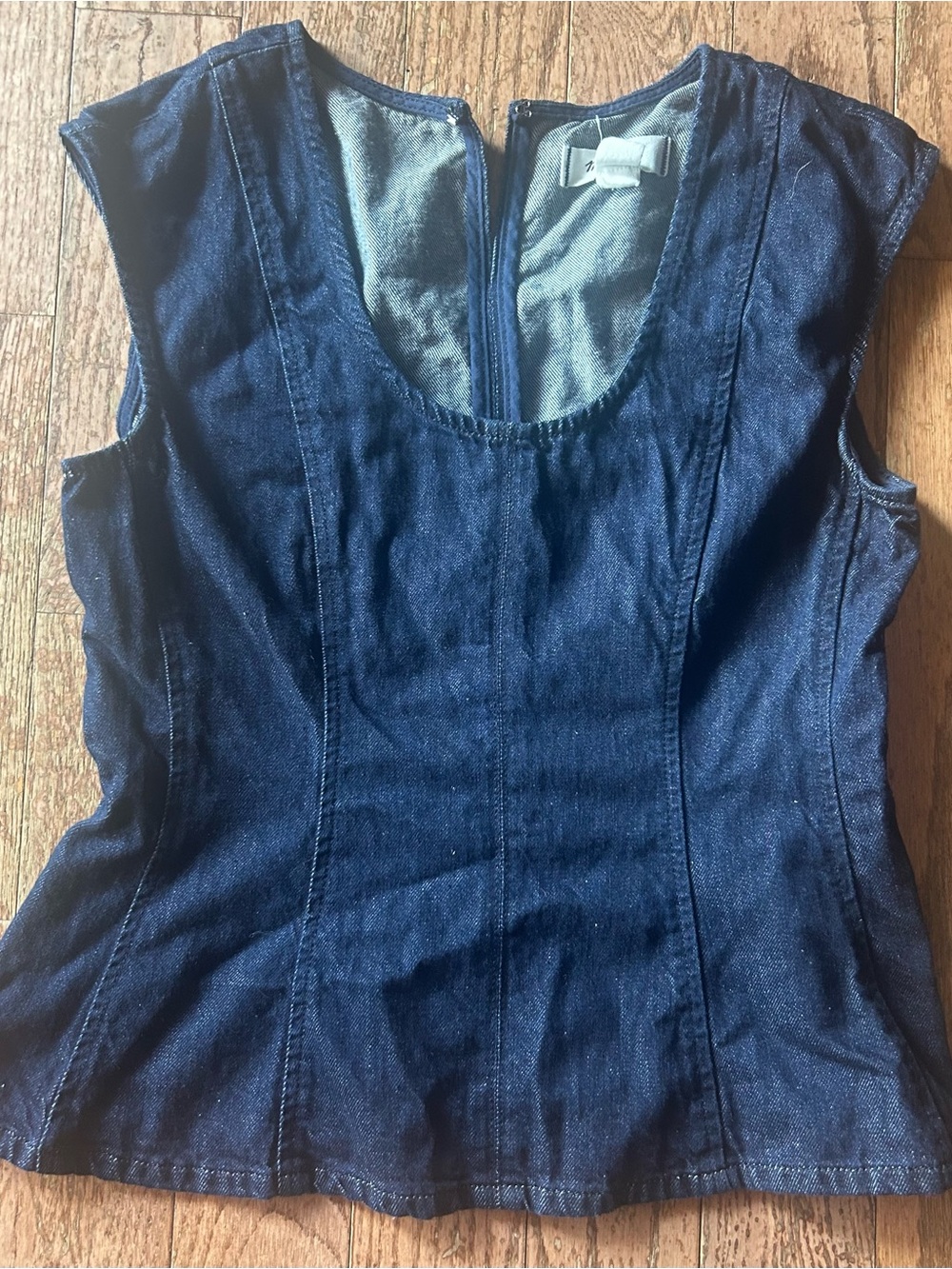 Madewell Dark Blue Denim Sleeveless Tank Top